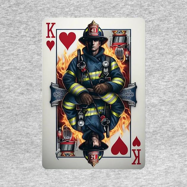 Firefighter Playing Card by Dmytro